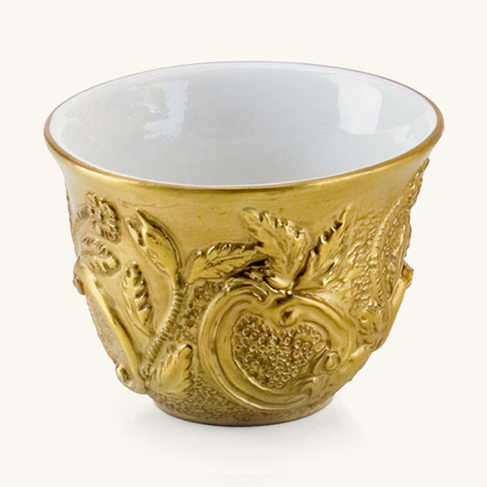 villari taormina arabic coffee cup gold