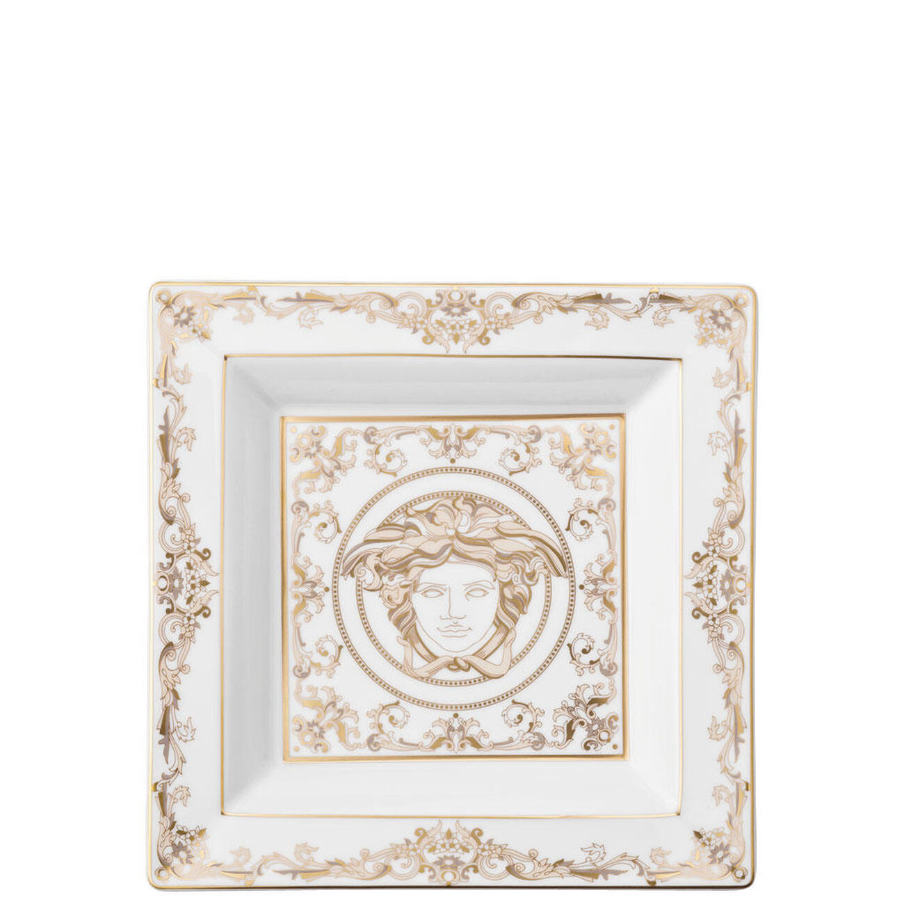 versace medusa gala trinket tray white