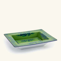 ginori 1735 oriente italiano malachite trinket tray square small green
