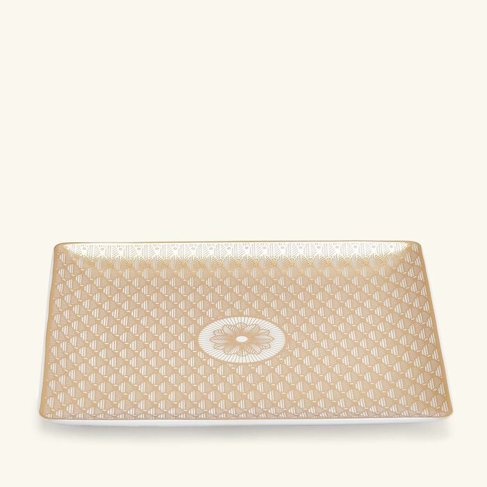 christofle malmaison imp riale tray rectangular gold 17x15cm