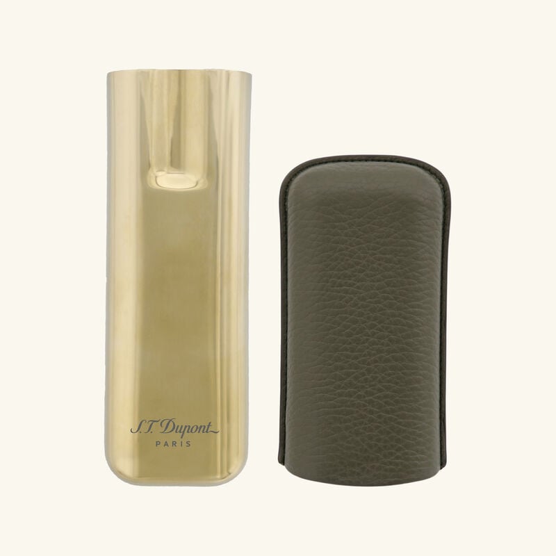 st dupont double cigar case brown