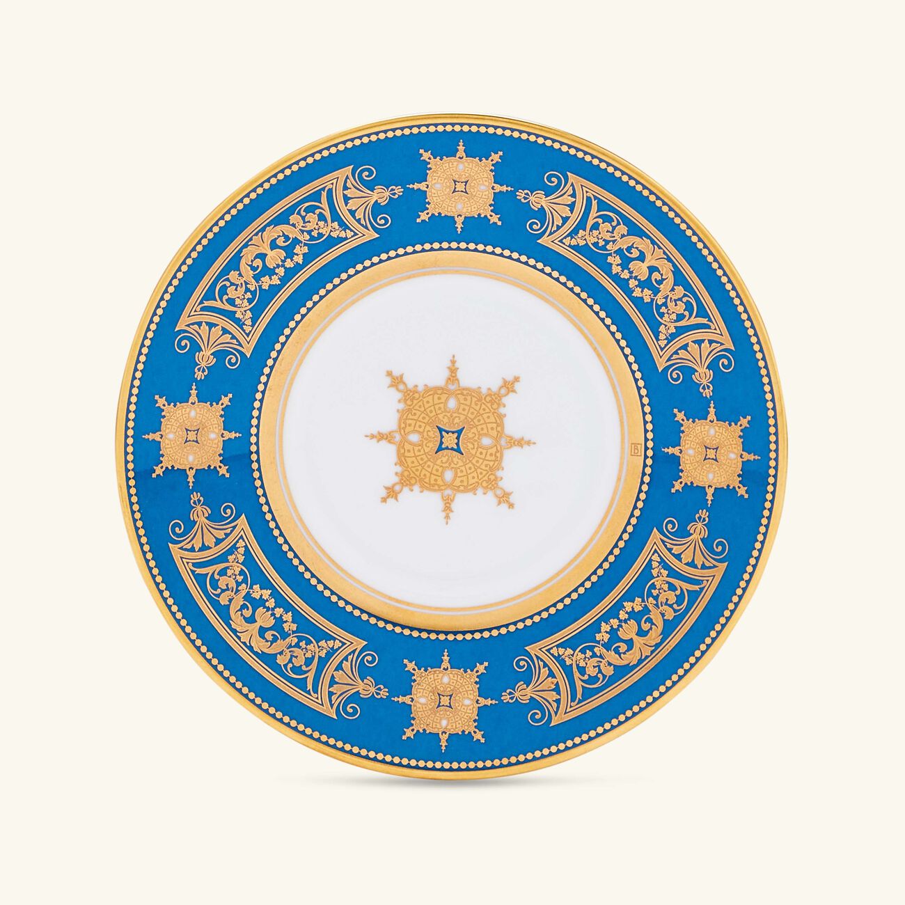 bernardaud aux rois tea cup   saucer blue
