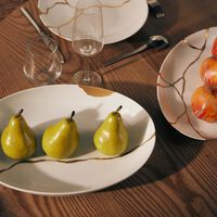 bernardaud kintsugi serving platter oval white 39cm